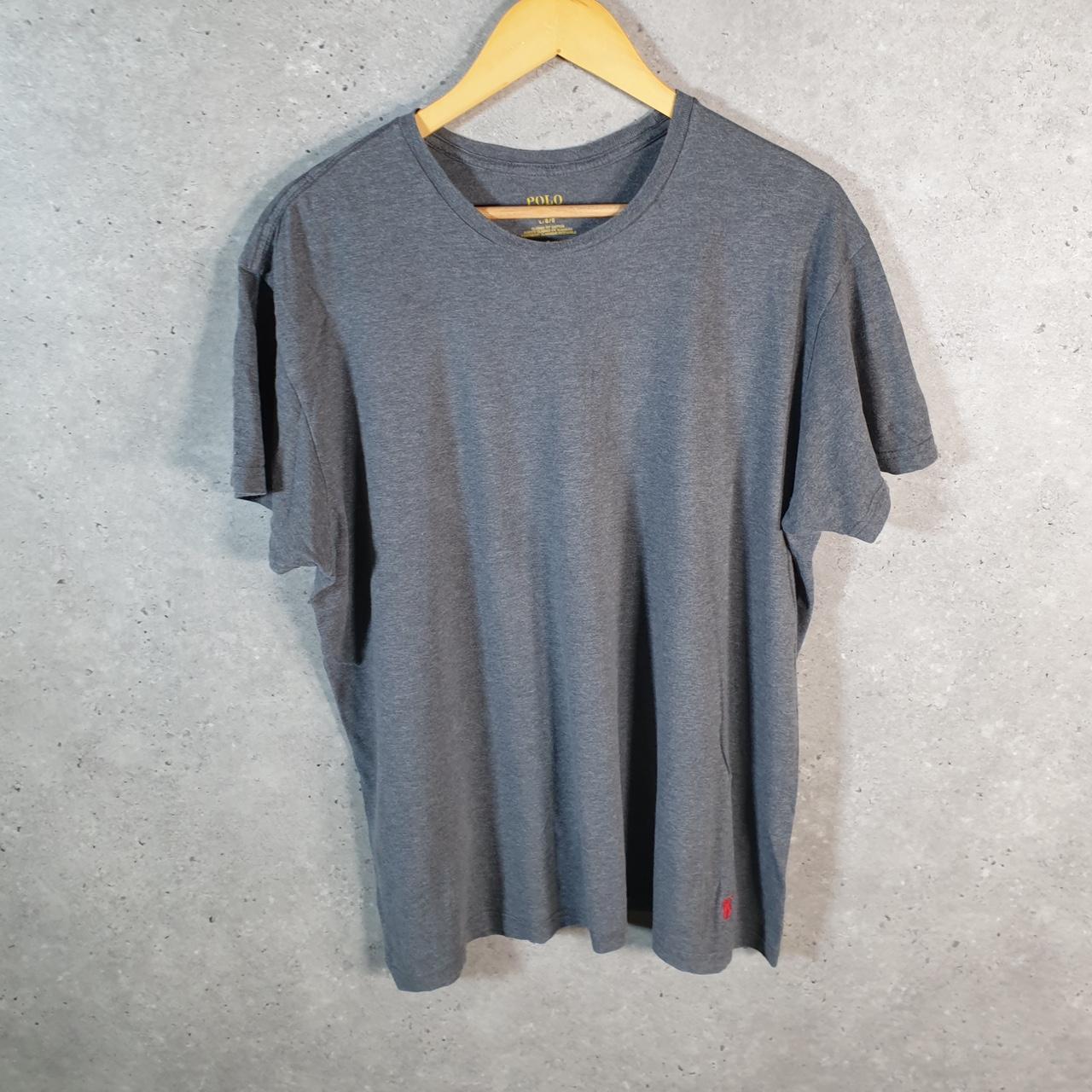 Vintage Ralph Lauren Polo T Shirt Men’s Large Grey Embroidered Classic Fit Pony C8579