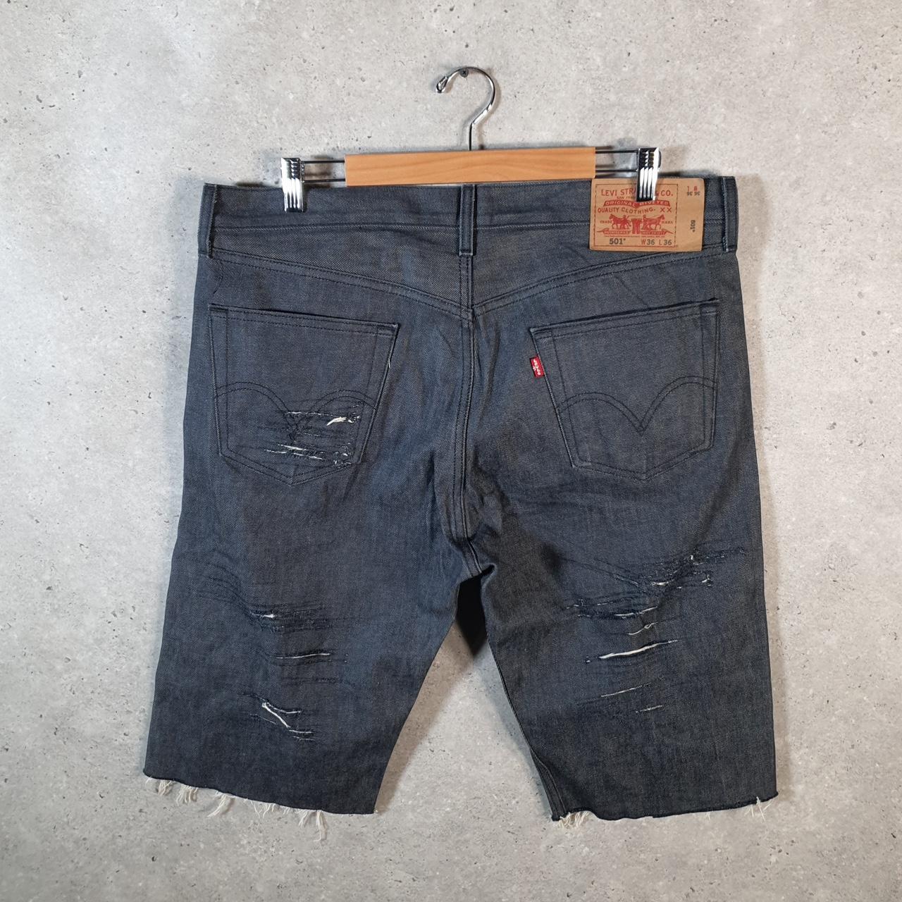 Vintage Levi’s 501 Baggy Shorts Jorts Cargo Mens W36 Grey Relaxed Denim