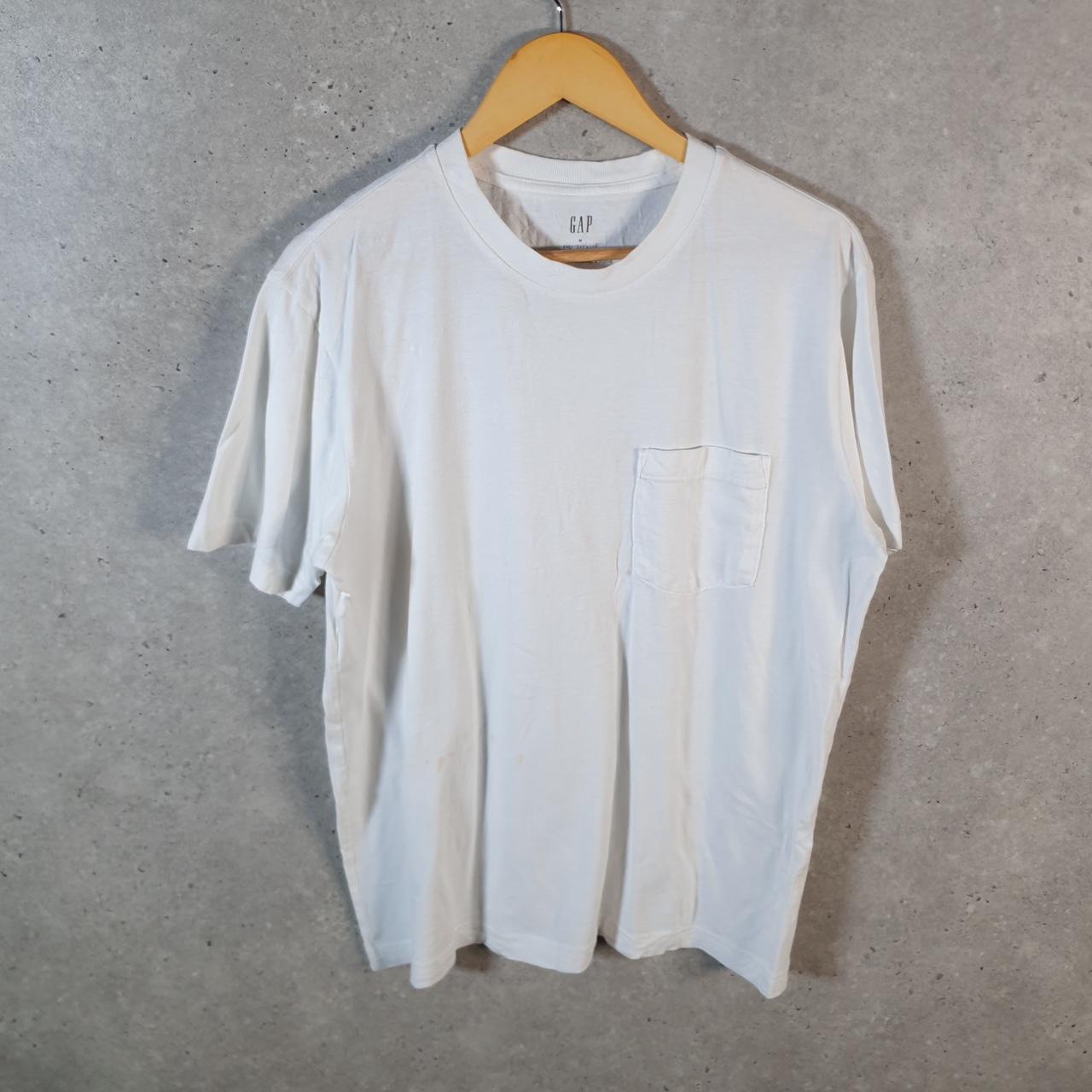 Vintage Gap T Shirt Men’s Medium White Standard Fit Casual Blank
