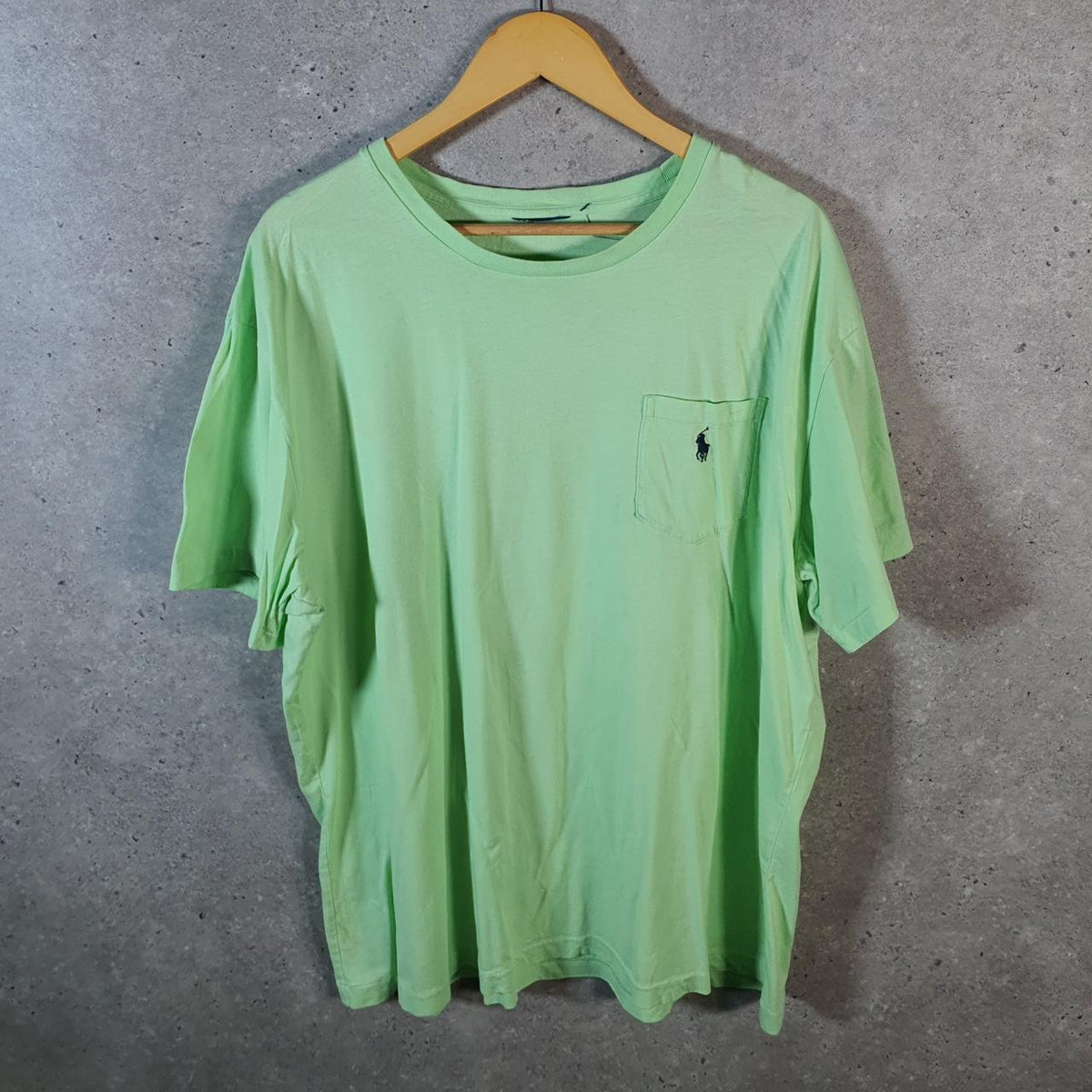 Vintage Ralph Lauren Polo T Shirt Men’s XL Green Embroidered Pony Classic Fit C9119