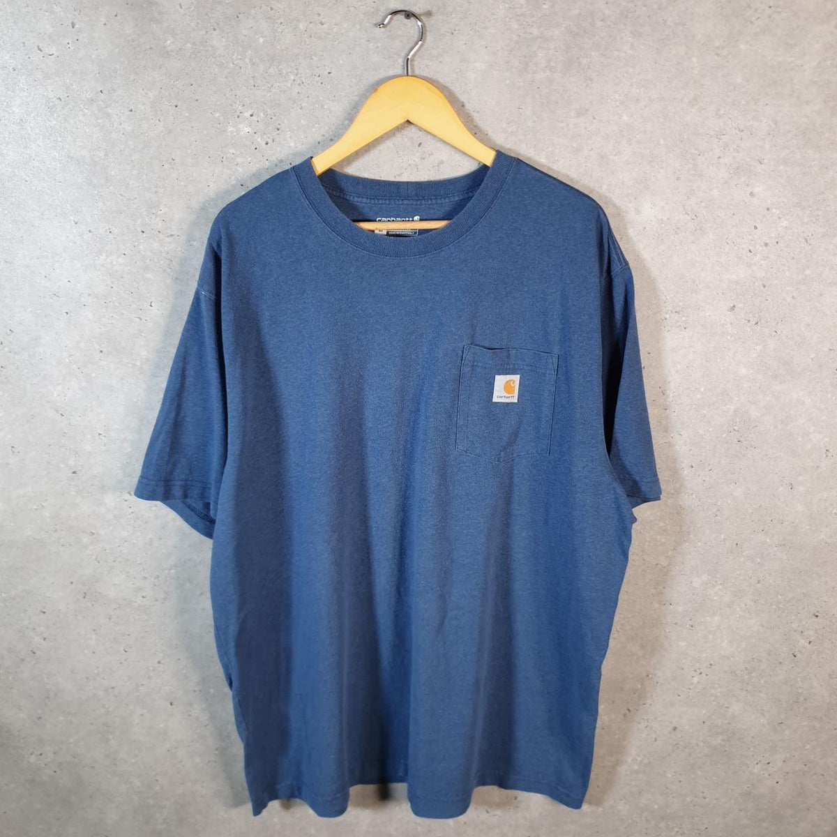 Vintage Carhartt Pocket T Shirt Men’s XL Blue Workwear Chore Utility Loose Fit C9197