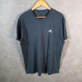 Vintage Adidas T Shirt Men’s Large Grey Three Stripes Logo Athletic