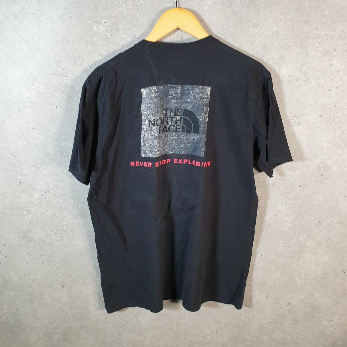 Vintage The North Face TNF Graphic Spellout T Shirt Men’s Medium Black Logo Athletic