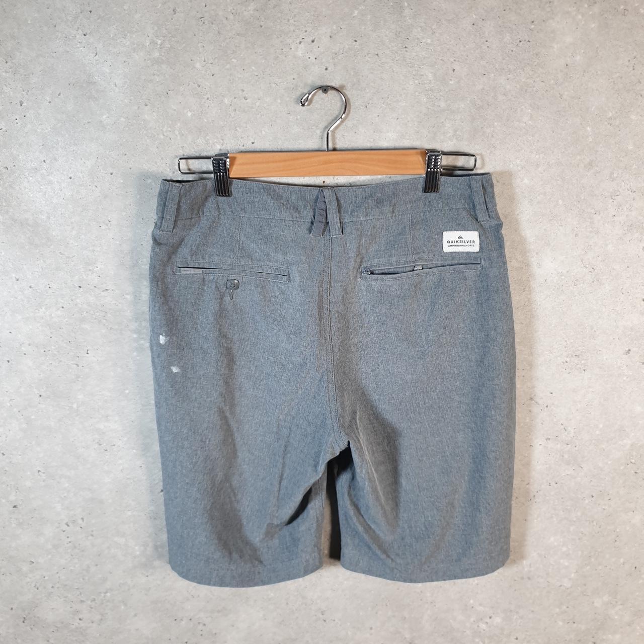 Vintage Quiksilver Chino Shorts Jorts Cargo Men’s W30 Grey Baggy Cotton