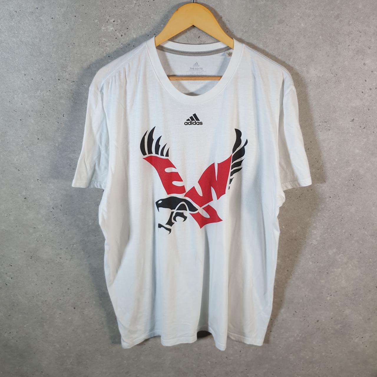 Vintage Adidas Go To Performance Tee T Shirt Men’s 2XL White Three Stripes Athletic