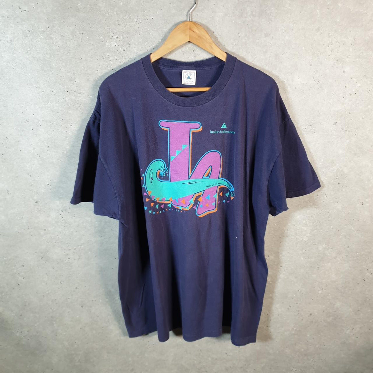 Vintage Delta Junior Achievement Education 90s USA Single Stitch T Shirt Men’s 2XL Blue