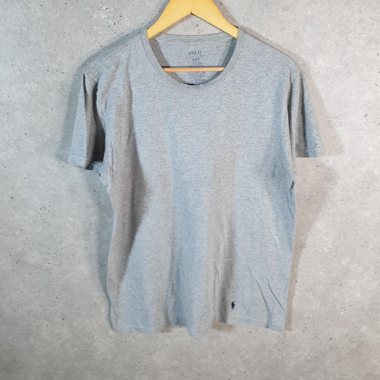 Vintage Ralph Lauren Polo T Shirt Men’s Medium Grey Embroidered Classic Fit Pony C8584