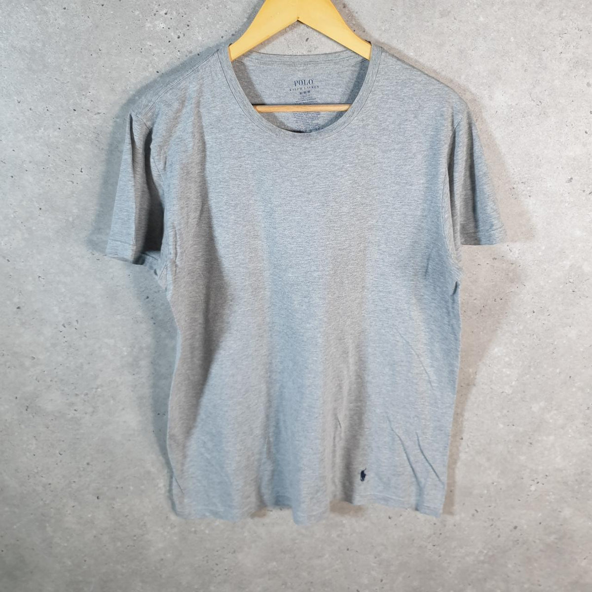 Vintage Ralph Lauren Polo T Shirt Men’s Medium Grey Embroidered Classic Fit Pony C8584