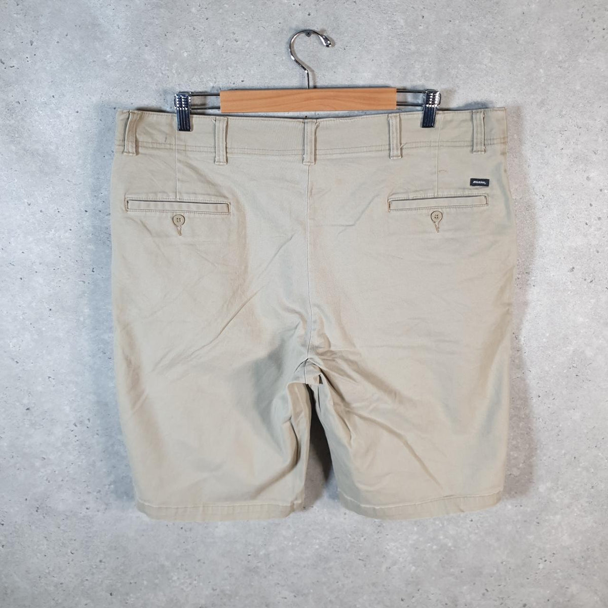 Vintage Dickies Flex Baggy Chino Shorts Jorts Cargo Mens W40 Brown Relaxed Fit
