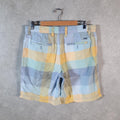 Vintage Izod Golf Chino Shorts Jorts Cargo Men’s W34 Blue Checkered Baggy Cotton