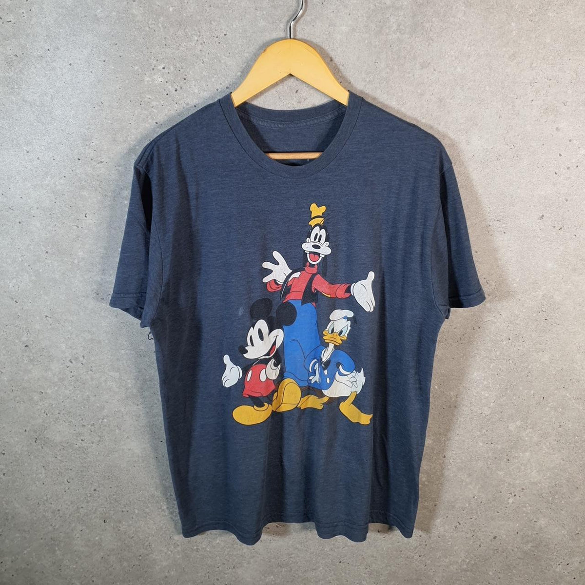 Vintage Disney Land Mickey Mouse T Shirt Shirt Men’s  Large Blue Graphic Cartoon C9804