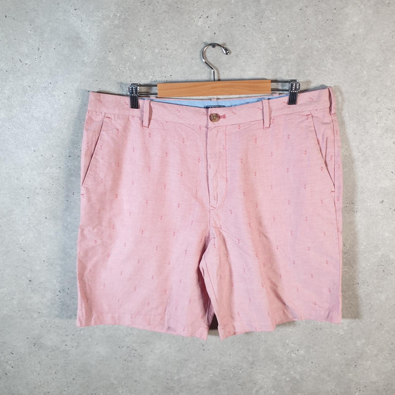 Vintage Izod Shorts Jorts Cargo Men’s W38 Pink AOP Chino Pockets Baggy Cotton