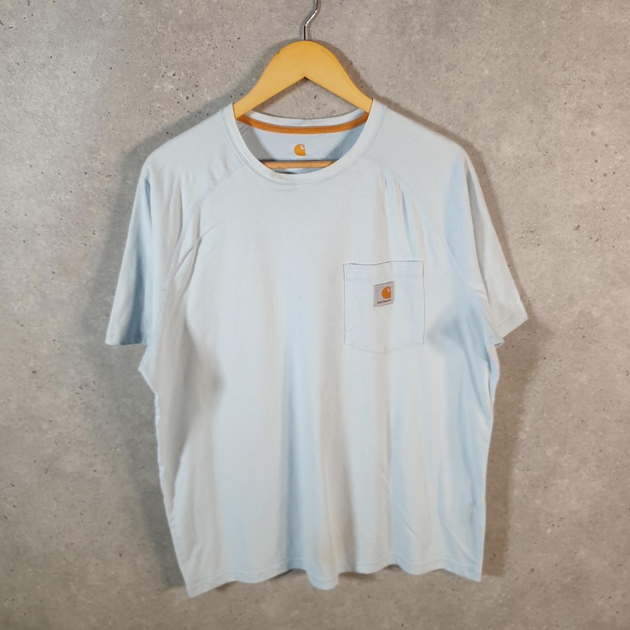 Vintage Carhartt Pocket T Shirt Mens Large Blue Workwear Chore Utility Relaxed Fit