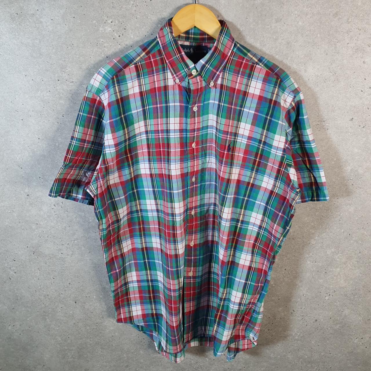 Vintage Ralph Lauren Button Down Shirt Men’s Medium Blue Blake Fit Cotton Pony
