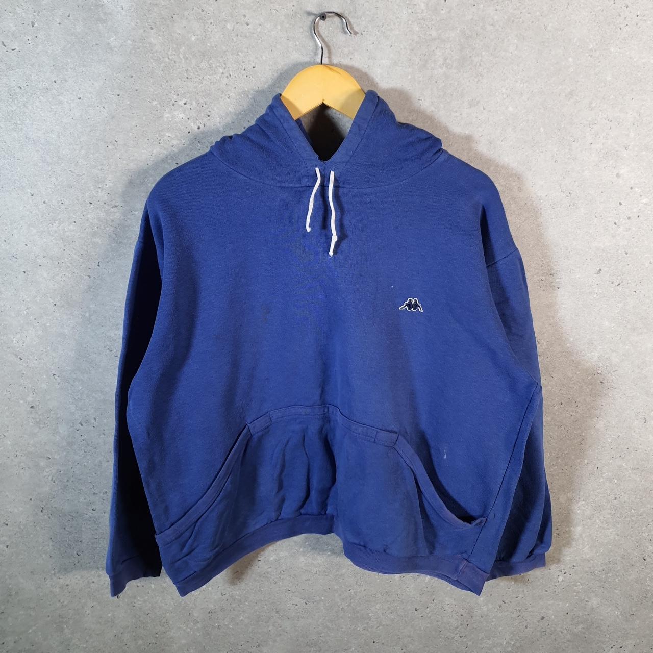 Vintage Robbe Di Kappa 90s Hoodie Men’s Medium Baggy Blue Pullover Logo