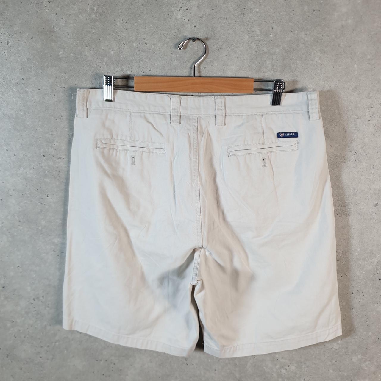 Vintage Chaps Ralph Lauren Chino Shorts Jorts Cargo Men’s W36 Beige Baggy Cotton A4291