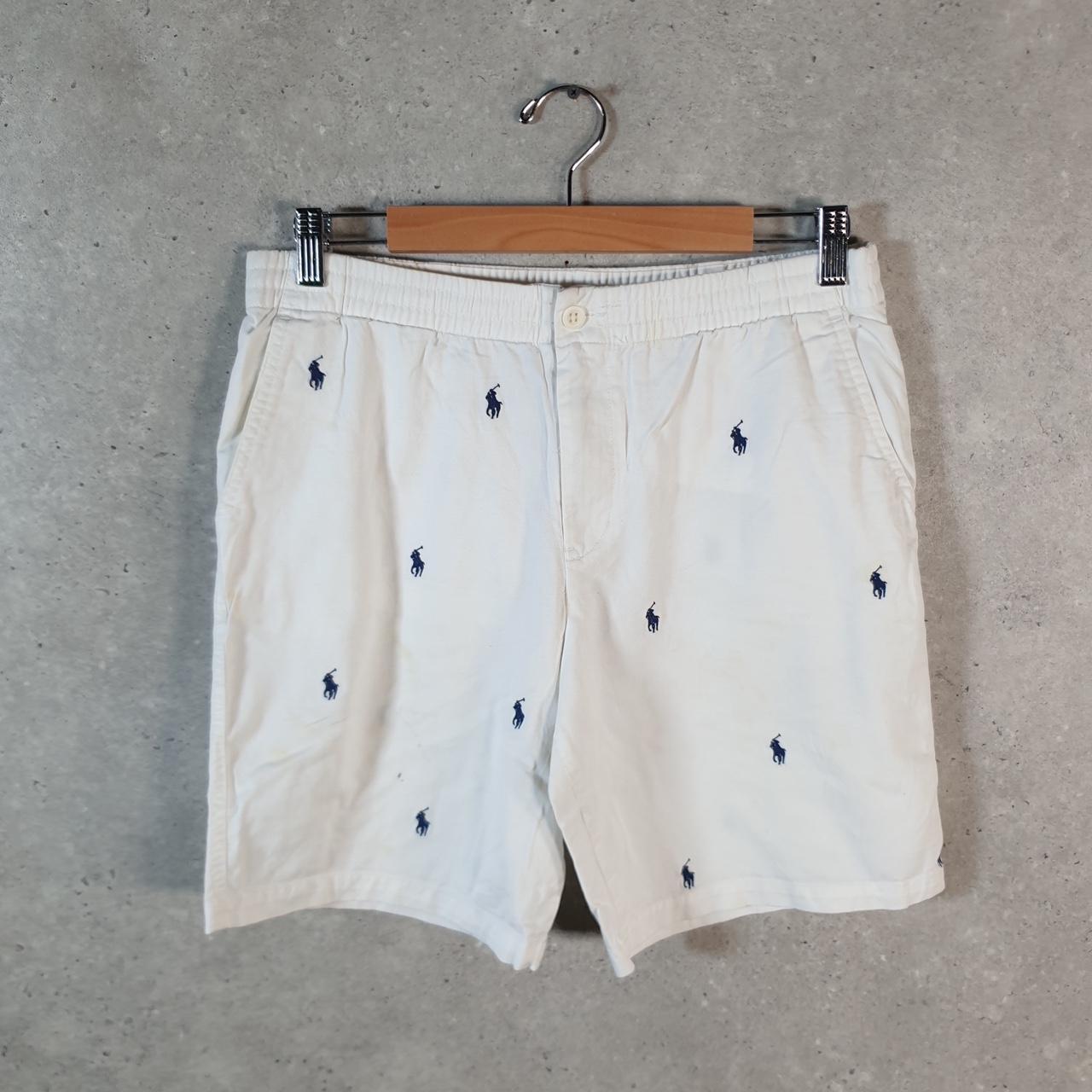 Vintage Ralph Lauren Polo Shorts Jorts Chino Cargo Womens W30 White Baggy Cotton