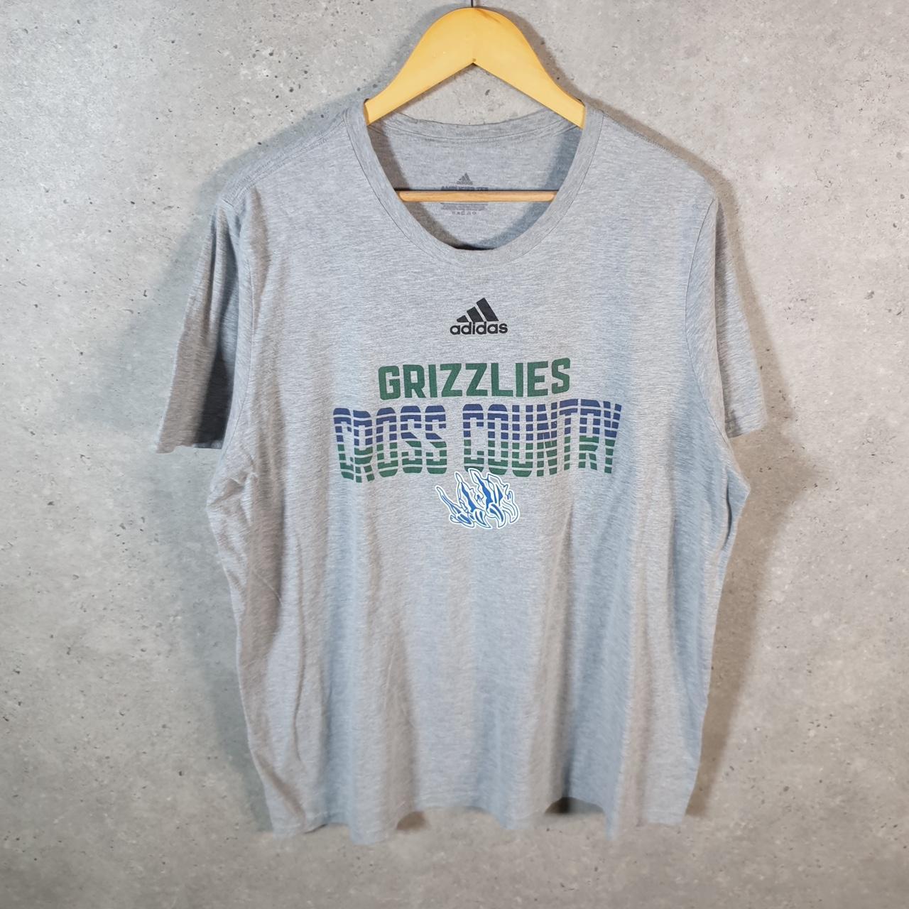 Vintage Adidas Amplifier Grizzlers Cross Country T Shirt Men’s XL Grey Three Stripes Logo Athletic