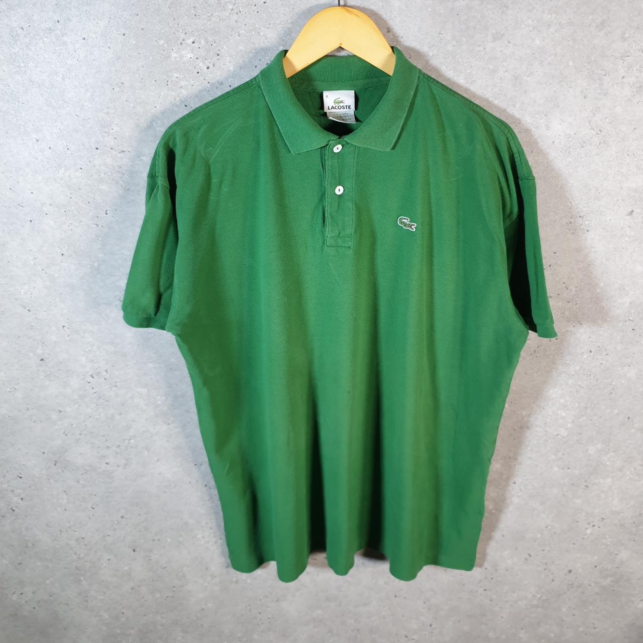 Vintage Lacoste Polo Shirt Men’s Medium Green Classic Fit Embroidered Logo