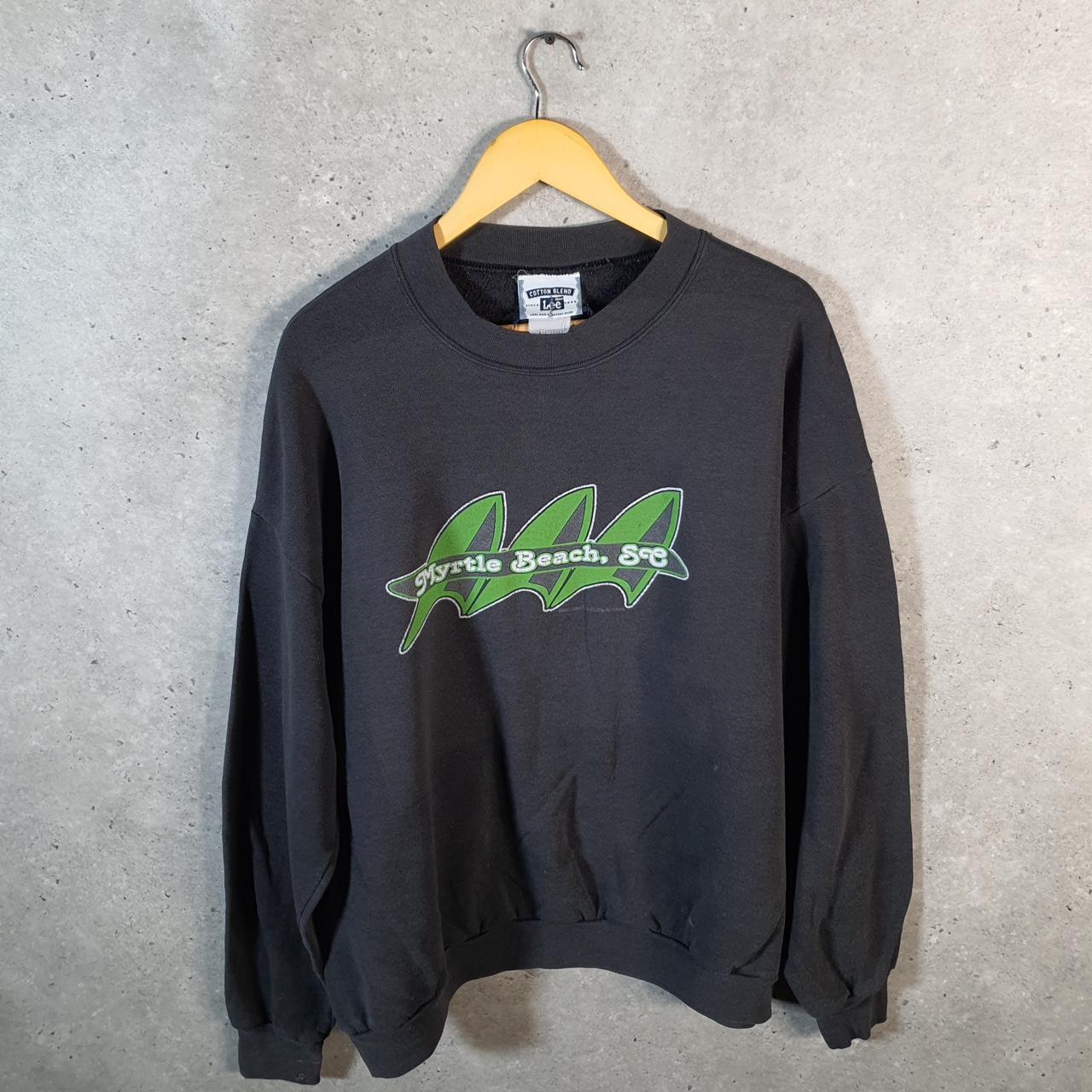 Vintage Lee Cotton Blend Sweatshirt Men’s XL Black USA Myrtle Beach Pullover