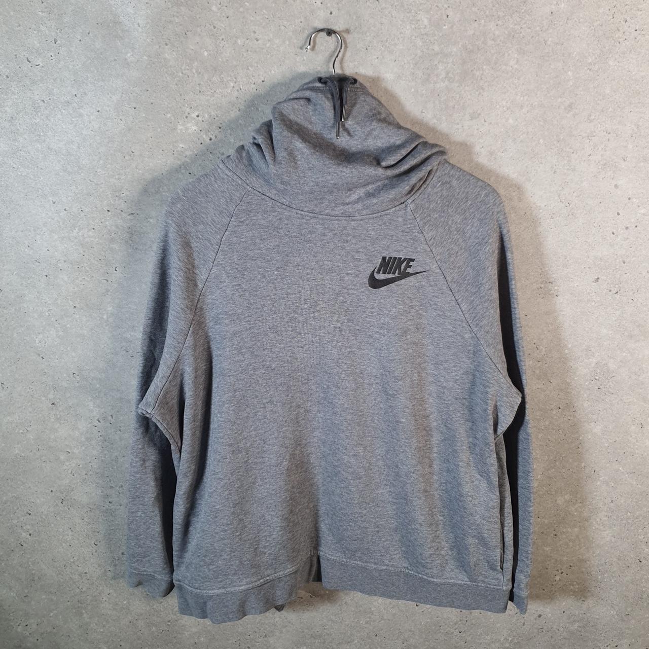 Vintage Nike Club Sportswear Hoodie Womens XL Grey Swoosh Y2K Pullover