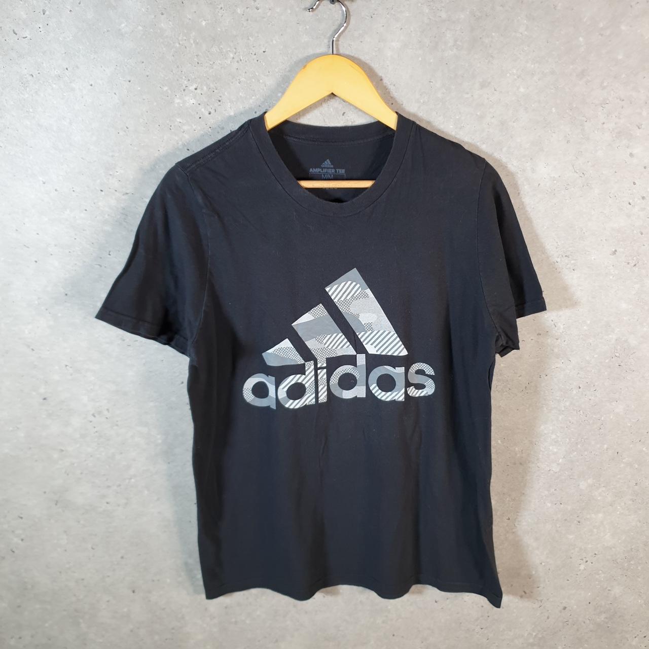 Vintage Adidas Amplifier T Shirt Shirt Men’s Medium Black Three Stripes Logo Athletic
