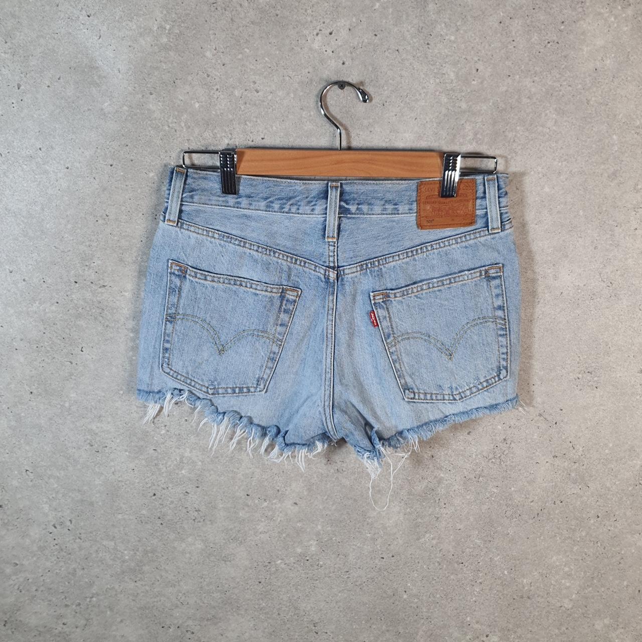 Vintage Levi’s 501 Baggy Shorts Jorts Cargo Womens W27 Blue Relaxed Denim