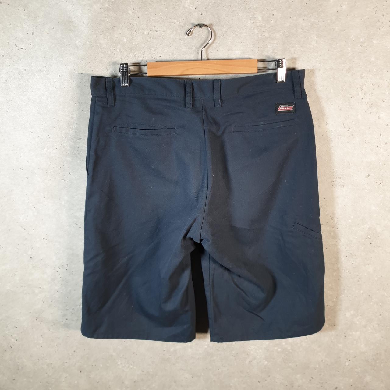 Vintage Dickies Baggy Chino Shorts Jorts Cargo Mens W34 Navy Blue Loose Fit