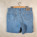Vintage Wrangler Denim Shorts Jorts Cargo Men’s W38 Blue Baggy Cotton