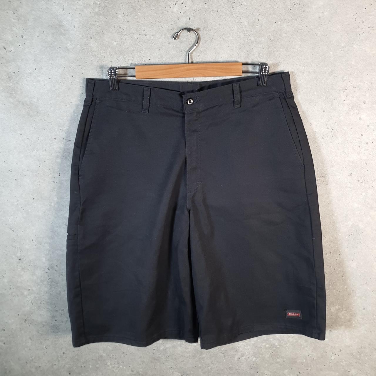 Vintage Dickies Baggy Chino Shorts Jorts Cargo Mens W36 Black Regular Fit