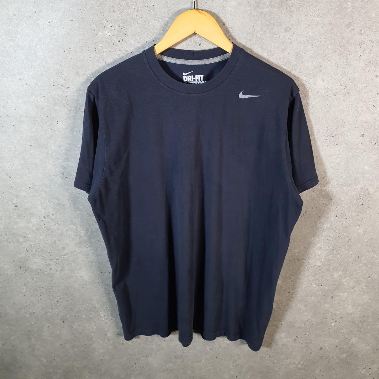 Vintage Nike Printed T Shirt Men’s Large Blue Swoosh Athletic