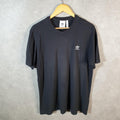 Vintage Adidas Spellout Trefoil Retro T Shirt Mens Large Black Logo Athletic