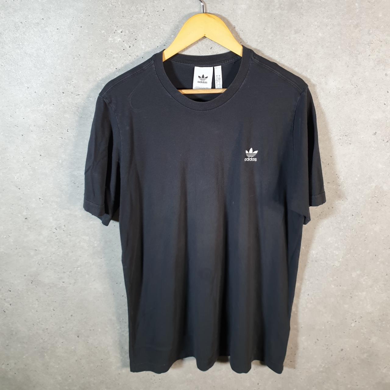 Vintage Adidas Spellout Trefoil Retro T Shirt Mens Large Black Logo Athletic