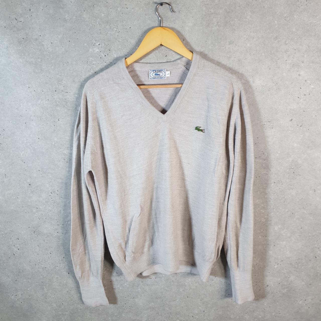 Vintage Izod Lacoste 90s USA Sweatshirt Men’s Large Brown Pullover Logo Y2K Jumper