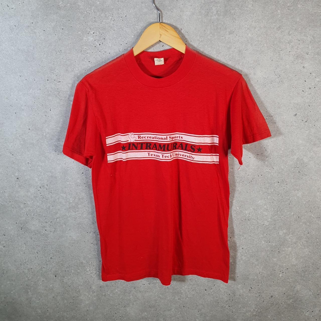 Vintage Springford Texas Uni Intramurals 90s USA Single Stitch T Shirt Men’s Large Red