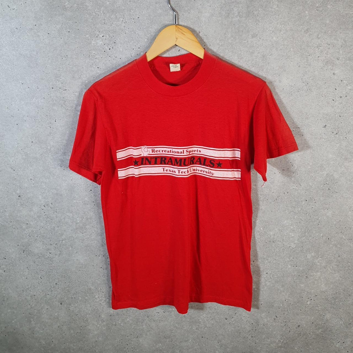 Vintage Springford Texas Uni Intramurals 90s USA Single Stitch T Shirt Men’s Large Red