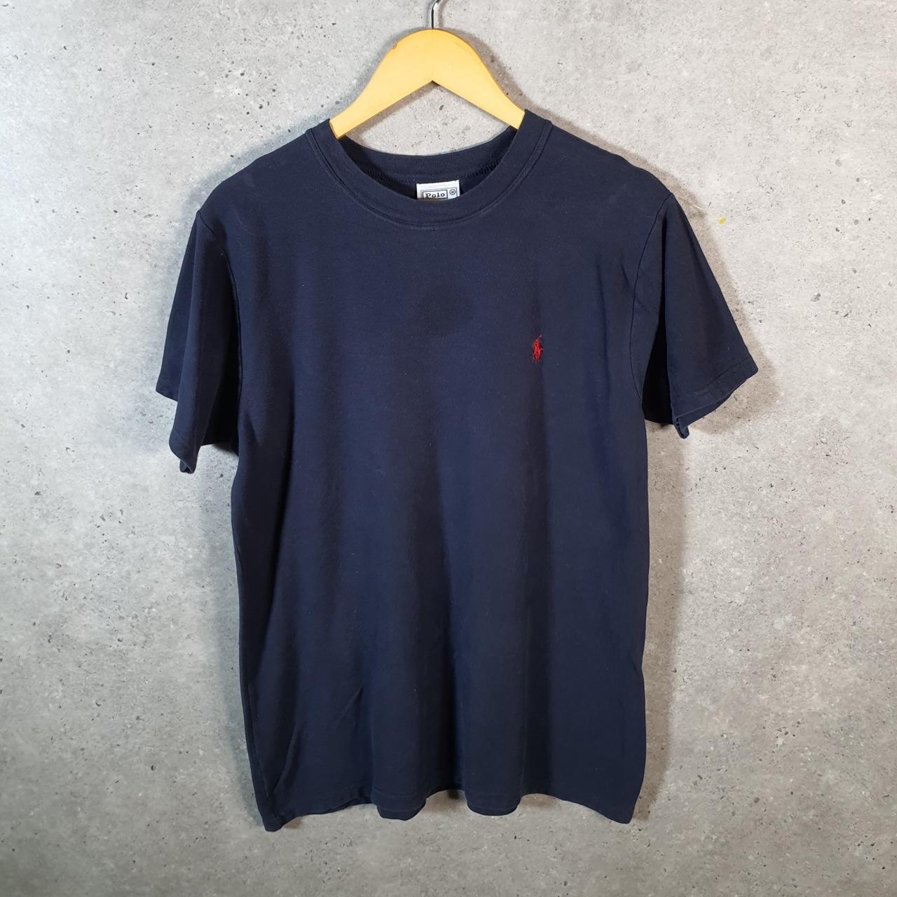 Vintage Ralph Lauren Polo T Shirt Men’s Medium Blue Embroidered Pony Classic Fit C9106