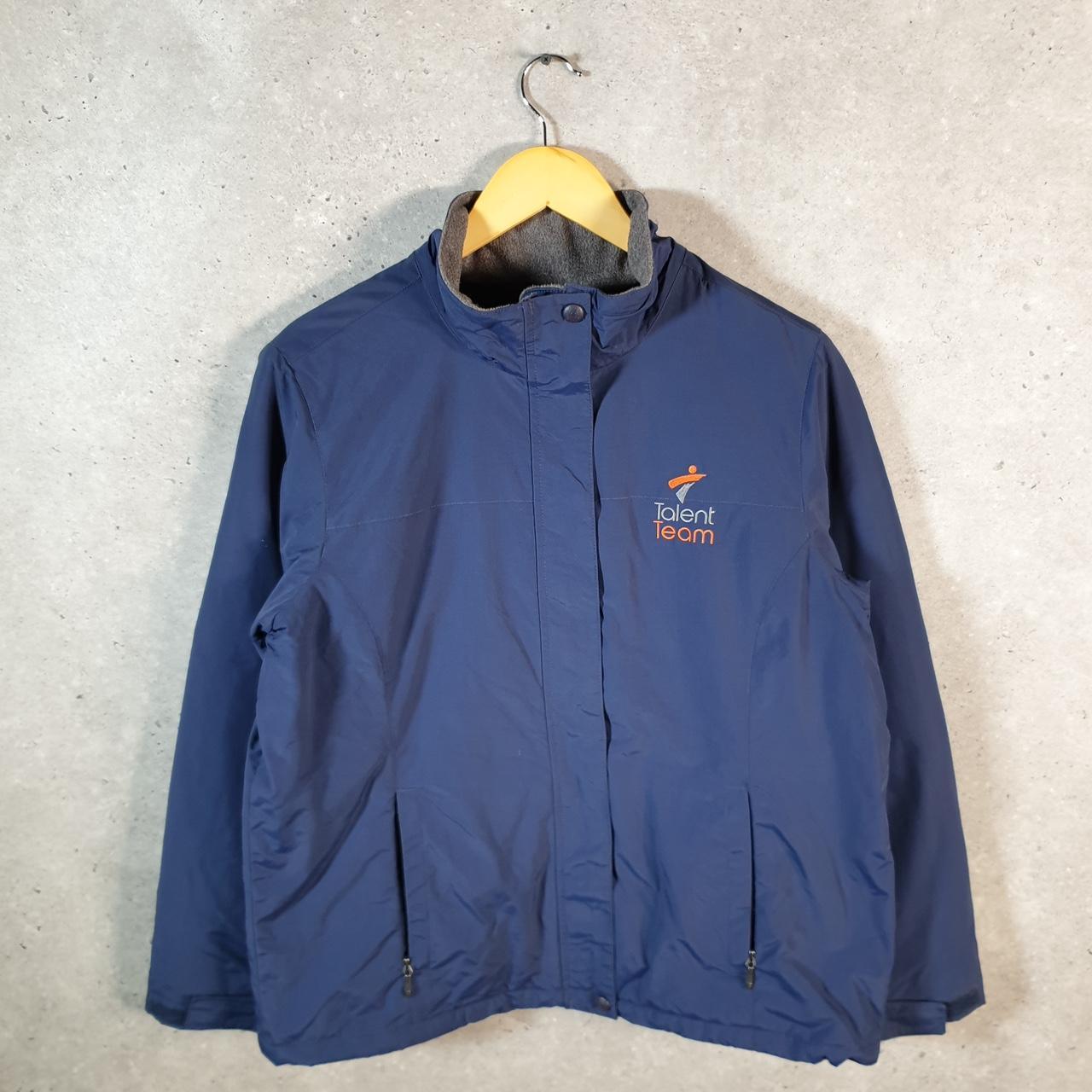 Vintage L.L. Bean Outdoors Nylon Jacket Mens Large Blue Full Zip Waterproof