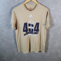 Vintage Adidas Amplifier Retro T Shirt Men’s Large Yellow Three Stripes Logo