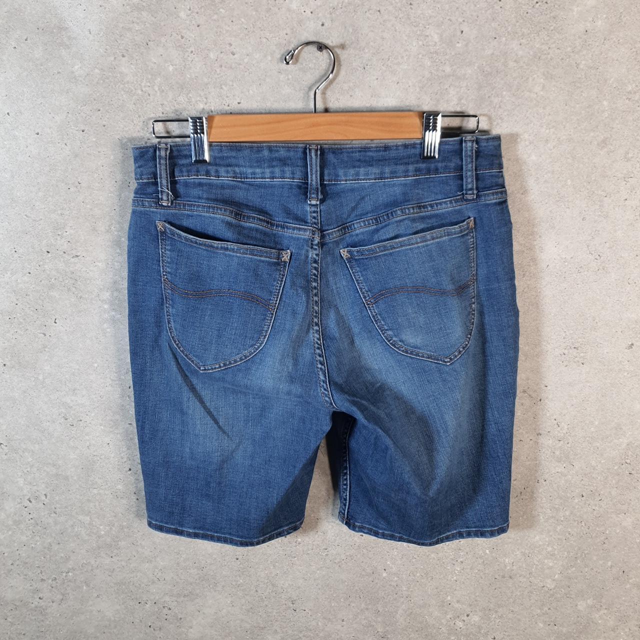 Vintage Lee Baggy Shorts Jorts Cargo Womens W30 Blue Denim Relaxed Cargo