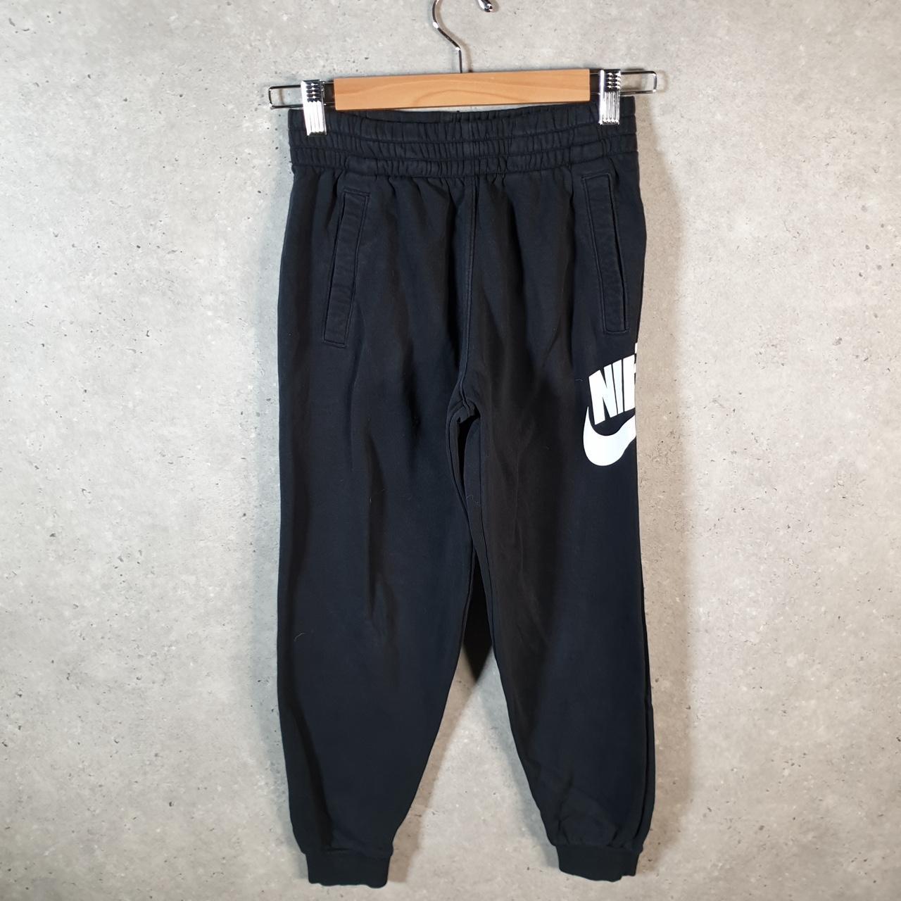 Vintage Nike Club Sweatpant Joggers Womens Large Black Swoosh Sports Tracksuit Big Fish Vintage