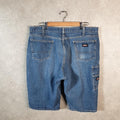 Vintage Dickies Baggy Denim Jean Shorts Jorts Cargo Mens W40 Blue Loose Fit