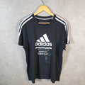 Vintage Adidas Ultimate 2.0 Spellout T Shirt Men’s Large Black Three Stripes Athletic