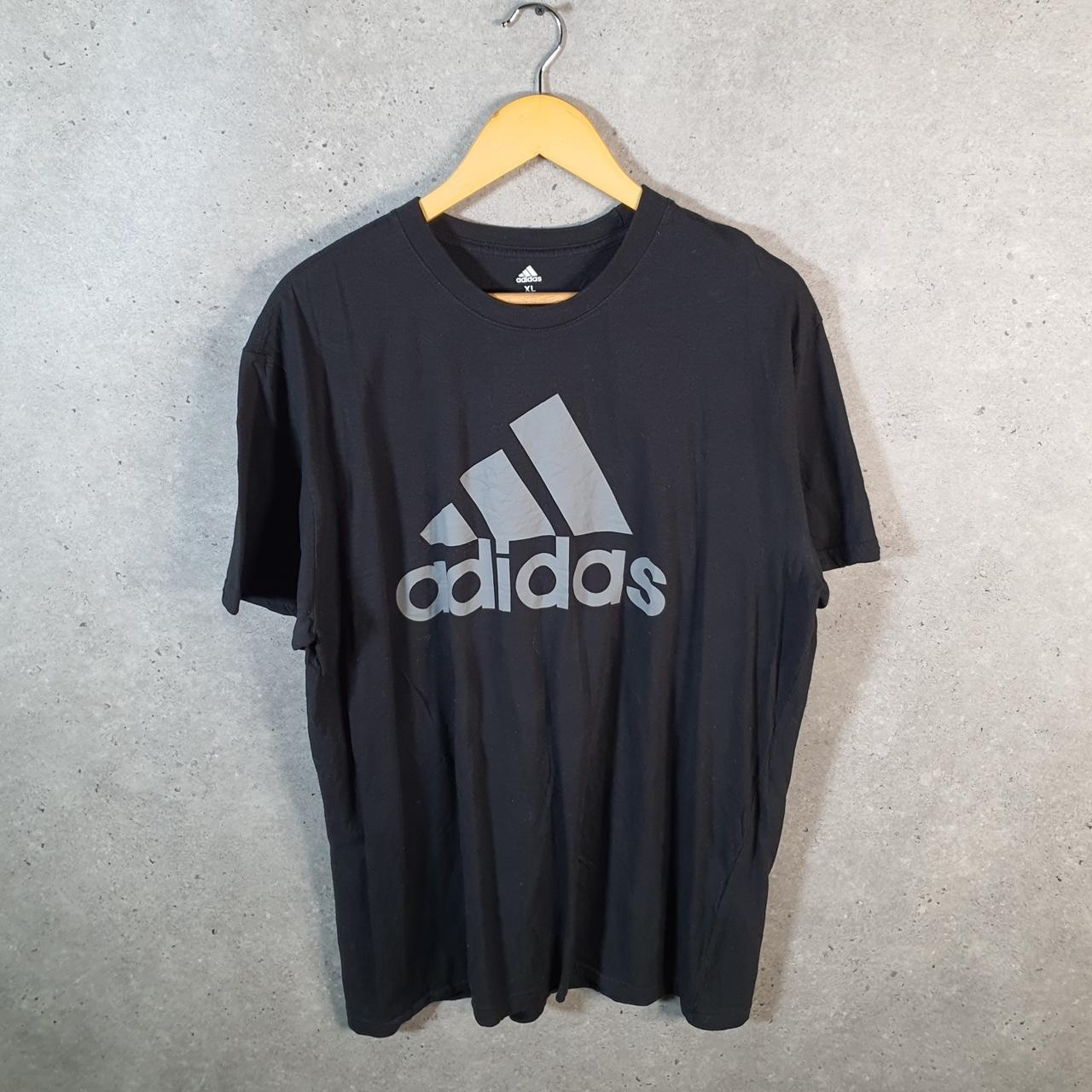 Vintage Adidas Golf Spellout T Shirt Shirt Men’s XL Black Three Stripes Logo Athletic C9850