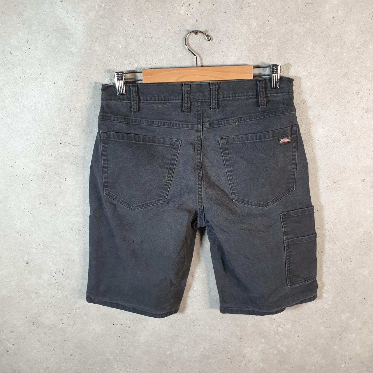 Vintage Dickies Baggy Chino Shorts Jorts Cargo Mens W30 Denim Grey Relaxed Fit