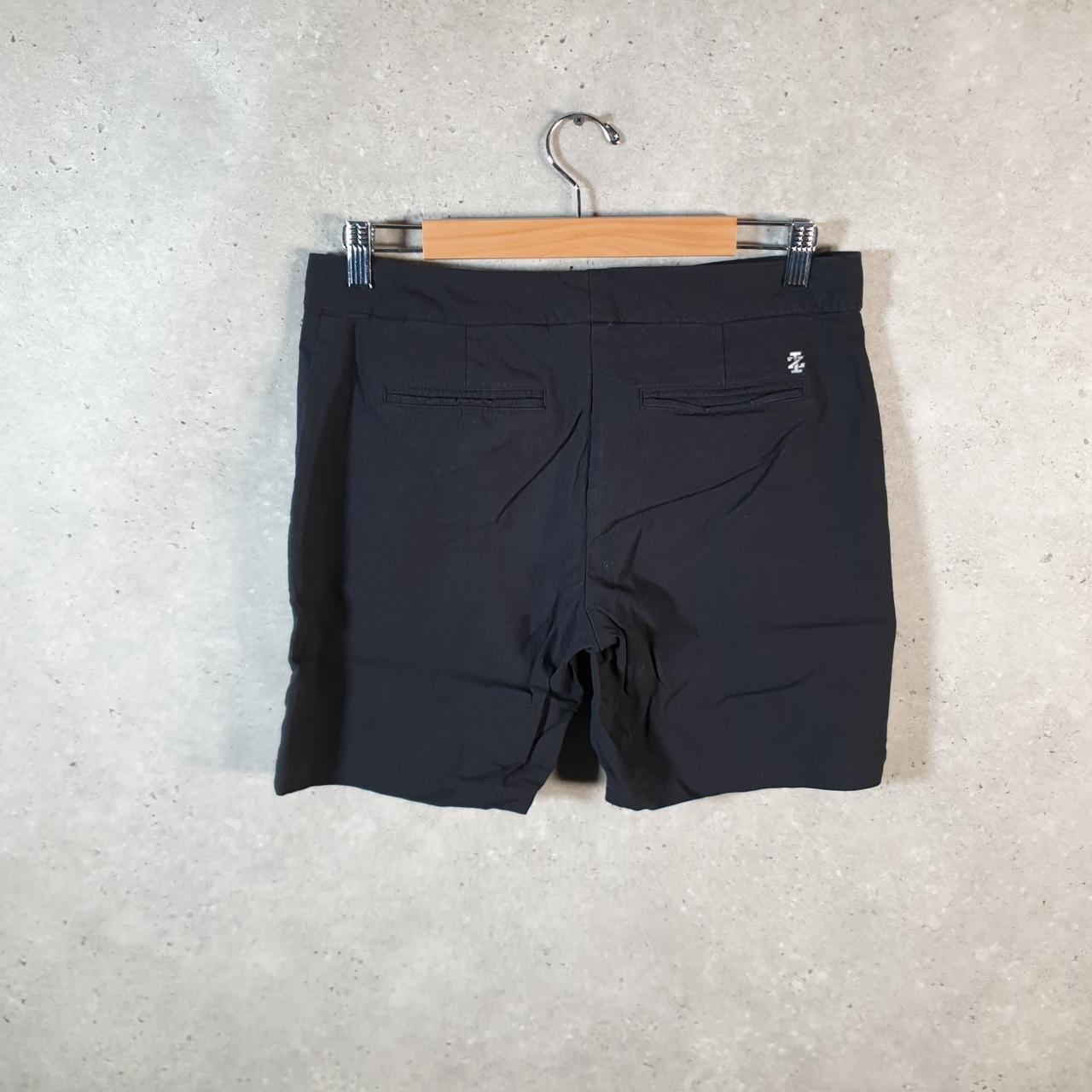 Vintage Izod Golf Chino Shorts Jorts Cargo Womens UK8 Black Baggy Cotton