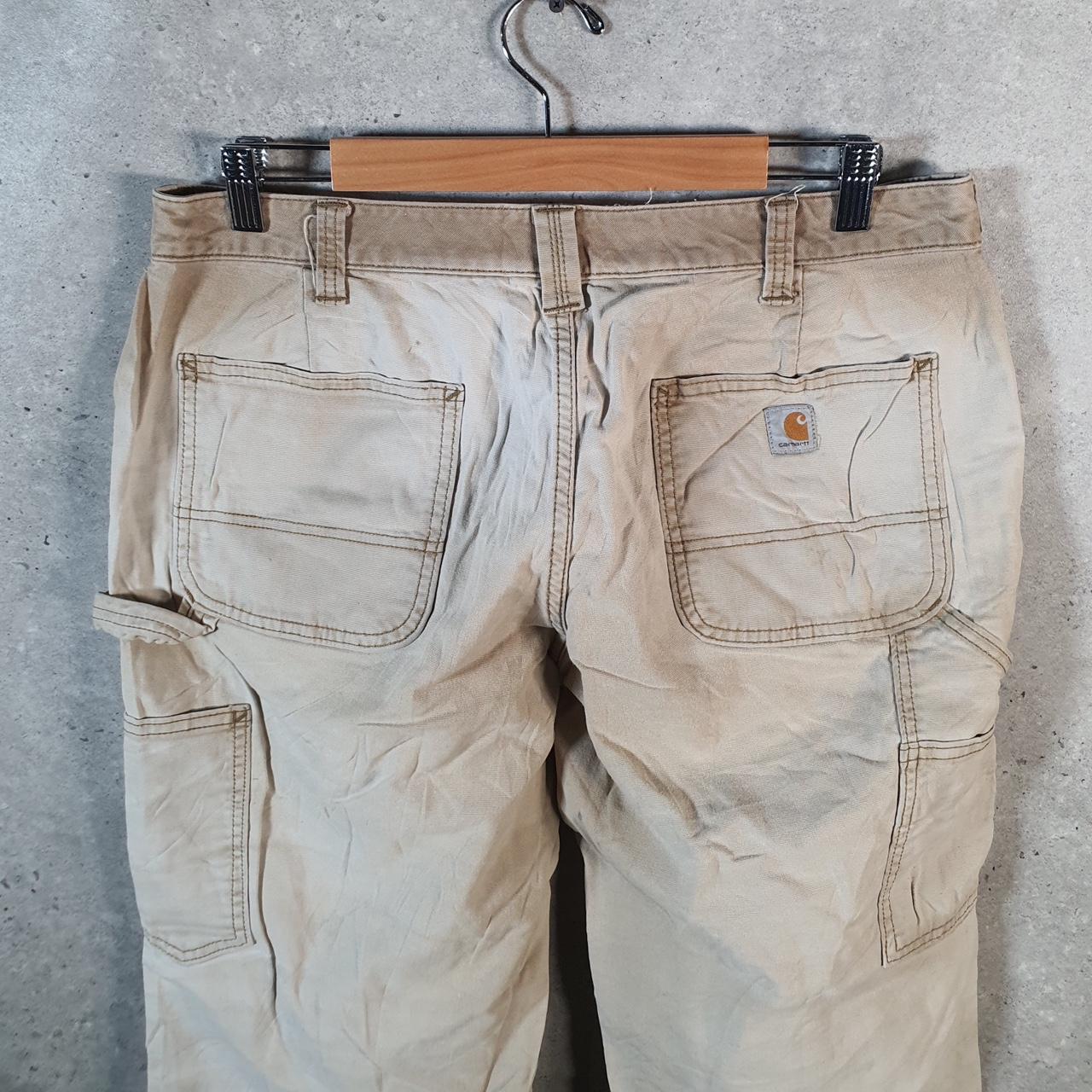 Vintage Carhartt Carpenter Trousers Womens W34 L30 Brown Original Fit Workwear