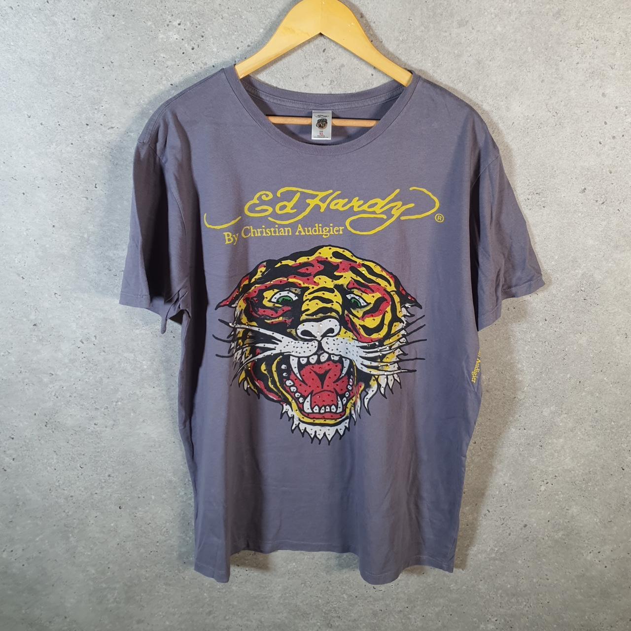 Vintage Ed Hardy T Shirt Men’s XL Christian Audigier Love Heart Graphic Skull Y2K