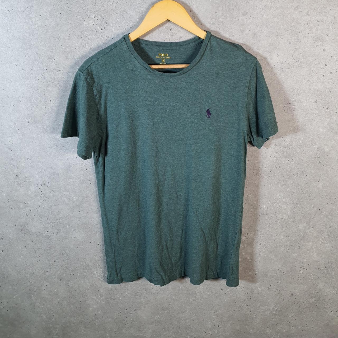 Vintage Ralph Lauren Polo T Shirt Men’s Small Green Embroidered Pony Slim Fit C9095