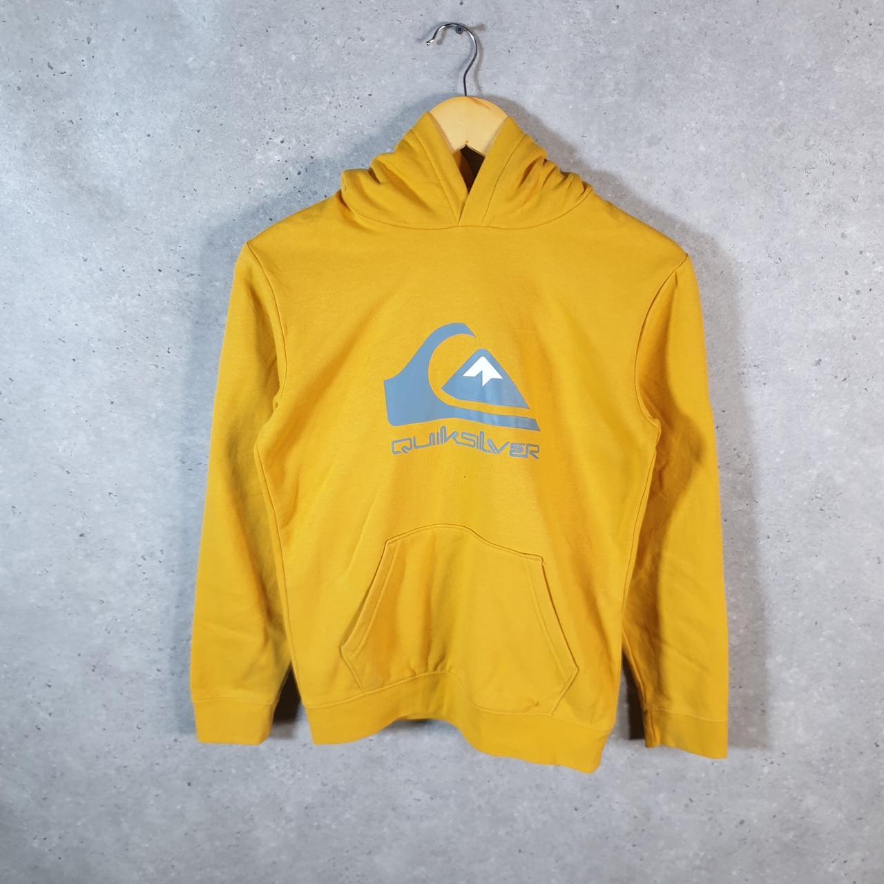Quiksilver Graphic Hoodie Womens Medium Yellow Pullover